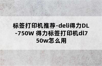 标签打印机推荐-deli得力DL-750W 得力标签打印机dl750w怎么用